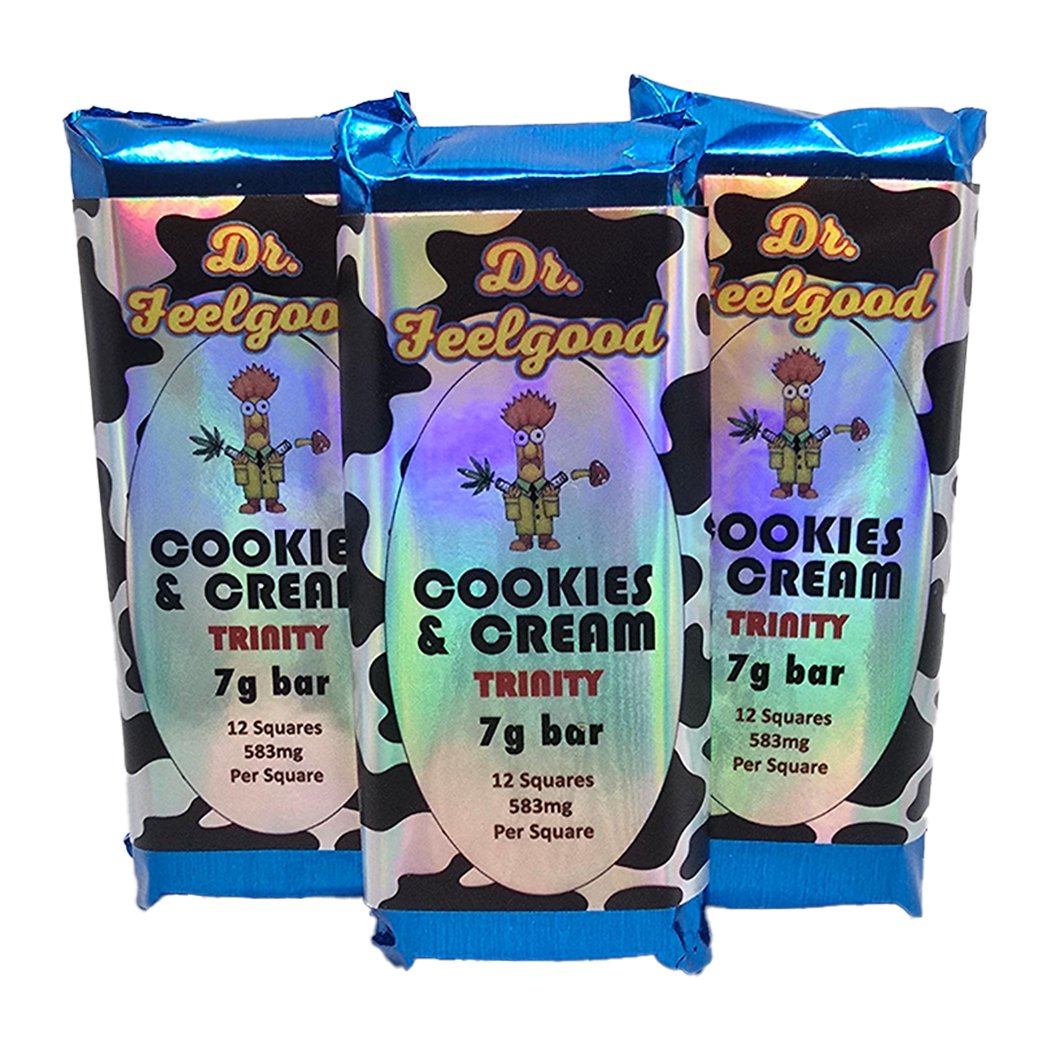 Barre Dr FeelGood Cookies and Cream Chocolat au lait Psilocybine Trinity