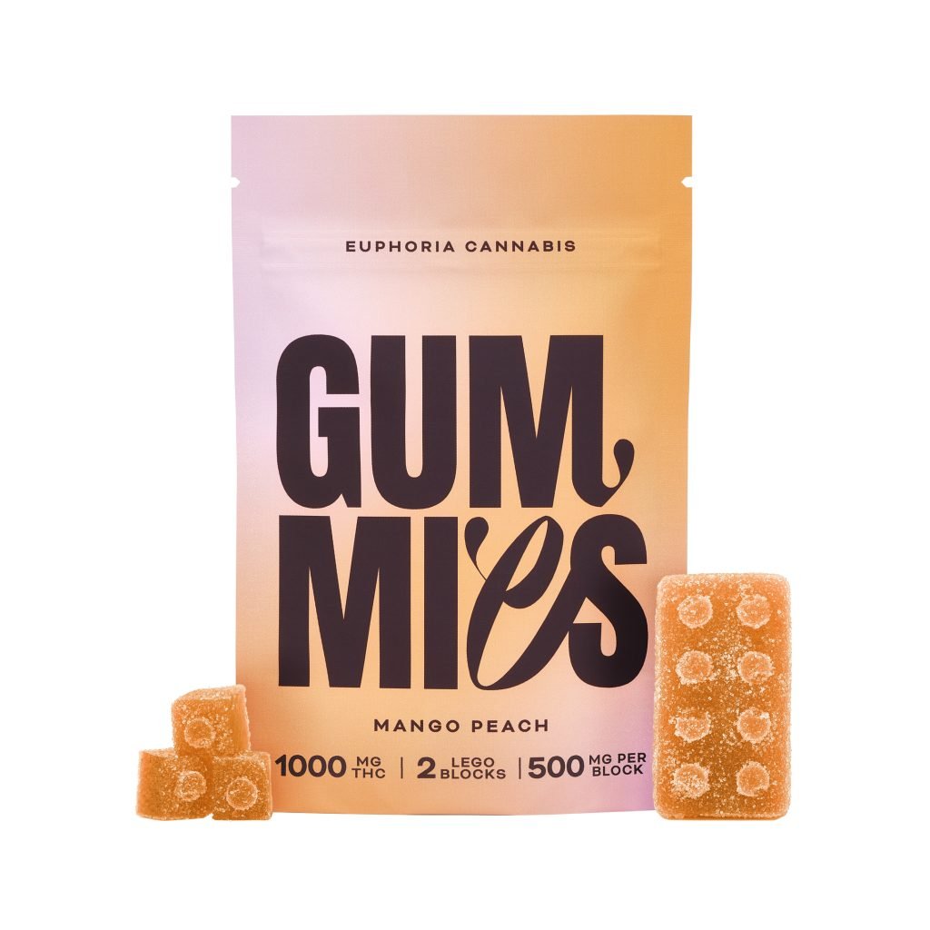Euphoria Psychedelics – Gummies au THC mangue-pêche