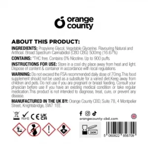 Stylo vaporisateur Grape Burst 500 mg CBD + CBG (prêt à l'emploi)