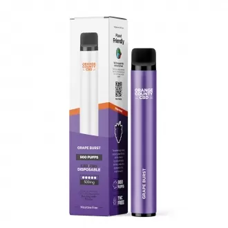 Stylo vaporisateur Grape Burst 500 mg CBD + CBG (prêt à l'emploi)