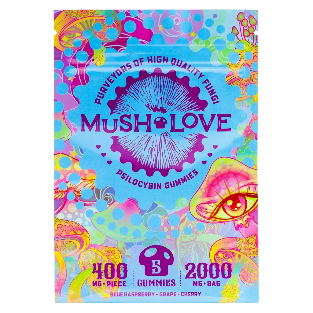 Mush Love – Bonbons gélifiés à la framboise bleue, à la cerise et au raisin
