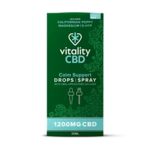 Gouttes et spray de CBD Calm Support 1200 mg 30 ml