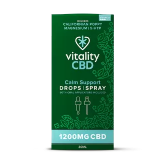 Gouttes et spray de CBD Calm Support 1200 mg 30 ml